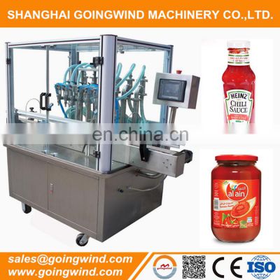 Automatic hot sauce bottling equipment auto tomato paste bottle filling and capping machine cheap price for sale