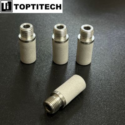 5 micron M10 thread air muffler sintered stainless steel