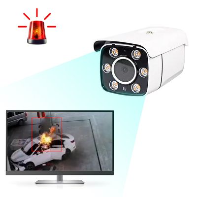 AI flame recognition camera security cameras solar