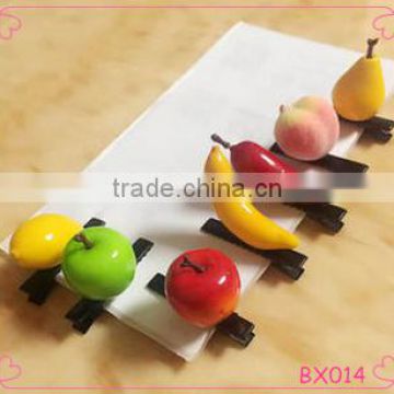 China Most Fashion Funny plastic Fruit Alligator Bean Sprout Hair Clip