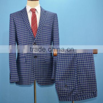 Latest design slim fit pants coats uesed suits for men business suits plaid suits
