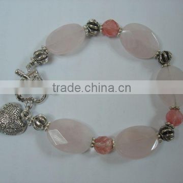 Fashion bracelet rouse quartz oval faceted bracelet jewelry