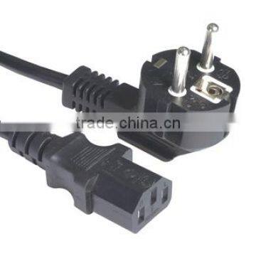 European mains cable to IEC60320 C13 female with VDE certification