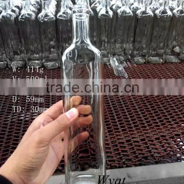 wholesale 500ml empty glass coconut olive bottles manufacturer