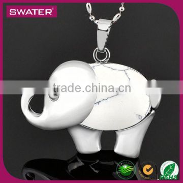 Best Selling Hot Chinese Products White Gemstone Elephant Marble Necklace