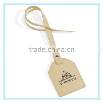 Leather luggage tag/Travel tag/ PU ID tag with custom LOGO for promotion