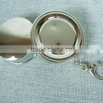 stainless steel folding drinking cup with key chain