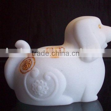 DS-090C cute dog shaped white marble crafts/marble carving crafts