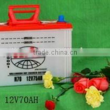High quality 12V Battery 65AH Dry charged SEAL brand car battery