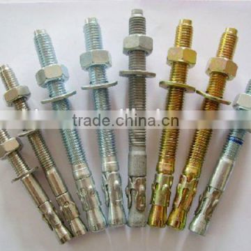 Customized zinc plated colorful wedge anchor bolt CNC manufacturer