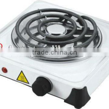 Protable single burner with coil cooking plate