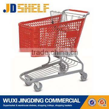 plastic supermarket trolley cart