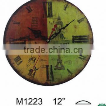 roof shape dome round wall clock for gifts