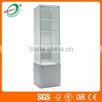 Customized Free Standing Lockable Glass Showcase Wholesale