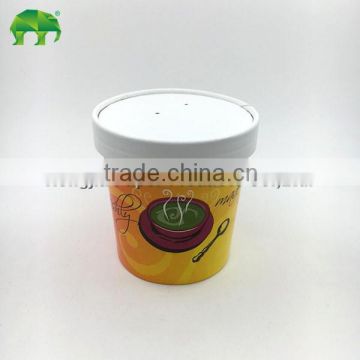 16oz soup paper cup with paper lid