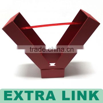 Custom Made Logo Luxury Cardboard Matte Red Velvet Magnetic Wine Gift Box