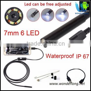7mm Android and PC Endoscope USB Waterproof Borescope Inspection Camera wireless endoscope camera