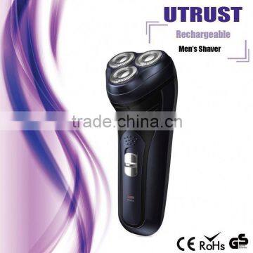 Professional Rechargeable Men's Electric with Nose Trimmer electric man shaver with two floating rotary heads