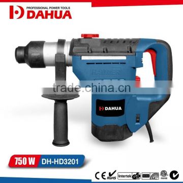 750W 32mm electric rotary hammer drill with Magnesium gear box
