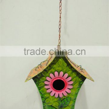 Funtional metal cage for birds with hanger for outdoor garden