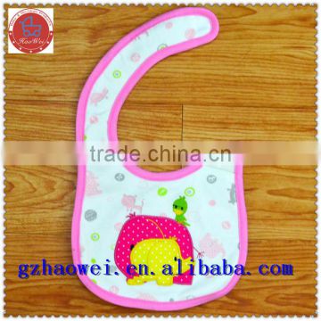 Embroidering Elephant Infant toddler cotton soft baby bib