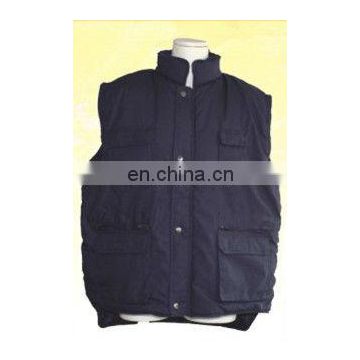 workware uniform polyester/cotton thermal clothing black vest bodywarmer