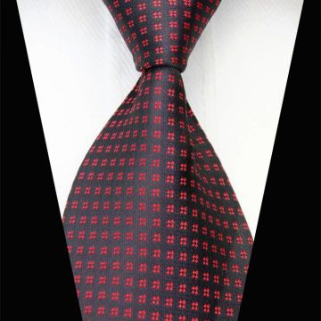 Printed Skinny Silk Woven Neckties Adjustable Gray