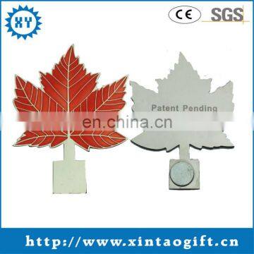 Factory direct sale Canada Maple Leaf type metal logo badge