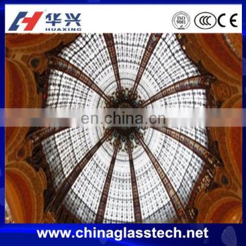 CE approved durable aluminium profile laminated stained glass dome
