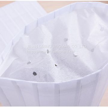 Disposable non woven middle size square chaf hat / plant fiber dust proof chaf hat