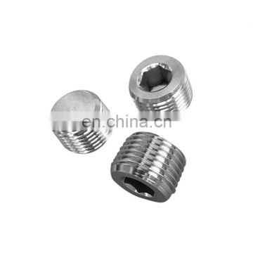 High quality 3/4'' inch pipe caps 304 inner hexagon Blocked head Stuffy head plug stainless steel pipe fittings manufacturers