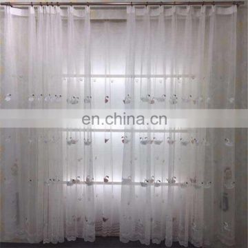 Suitable for every market cheap Polyester embroidered assorted design organza sheer curtain fabric