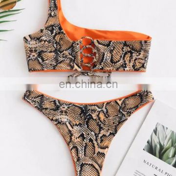 Swimwear 2019 Snake Women's Two Piece Print Sexy Split Swimsuit Bikini Swimsuit Beachwear Banador