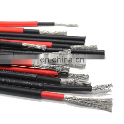 solar battery cable tinned copper red black dc photovoltaic cable wire