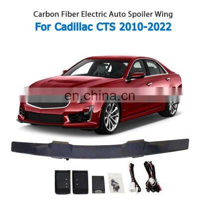 New Design Electric Spoiler ABS Carbon Fiber Trunk Spoiler Lip Kit Rear Wing For Cadillac CTS 2010-2022