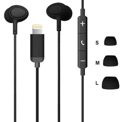 Mfi headphone noise cancelling lightening earbuds good sound magic earphone for iphone 7