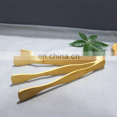 Custom Eco-friendly Household Multifunctional Food Barbecue Tongs Kitchen Bamboo Toaster Tongs