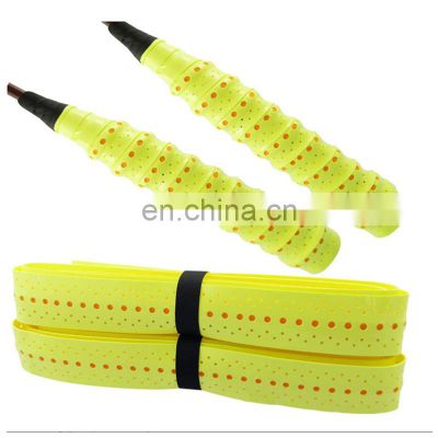 In Stock Double Color  Best Quality Tennis Overgrip PU Material Grips Anti-slip 1.1M Overgrips