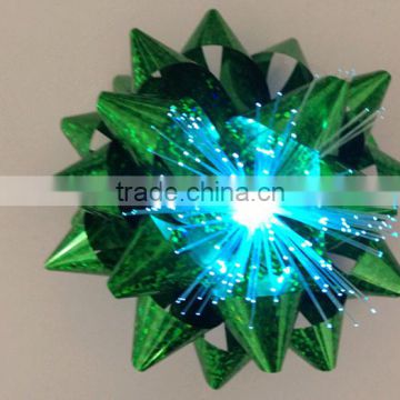 3.75" LED Lighting Party Decoration Star Ribbon Bow