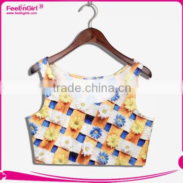 new arrival wholesale modern girls ladies vest fit tank tops