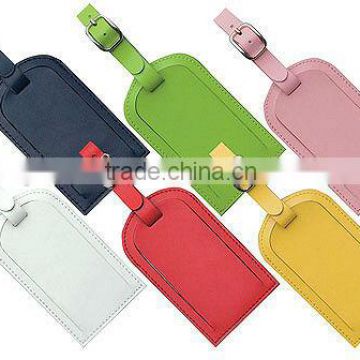 Multi Color Shaped Luggage Tags With Leather Flap