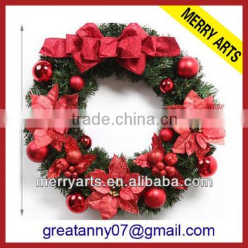 aluminum red christmas wreath cheap sale christmas decoration wreaths