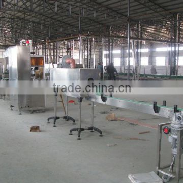 Automatic juice bottle steam sleeve labeller machine and shrink tunnel
