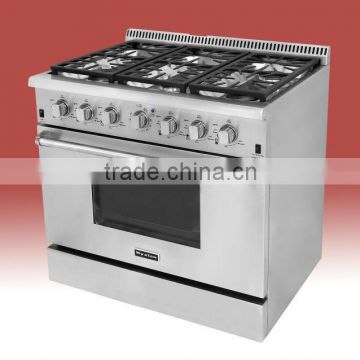 Thorkitchen CSA freestanding gas stove oven with6 burner and bule porcelain oven