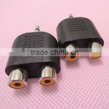 Mono Audio black 3.5 male to RCA female connector adapter