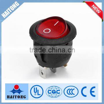 6A 250V round rocker switch with lamp made in china