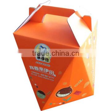 Custom printed lunch fast food kraft paper box/kraft dinner paper box