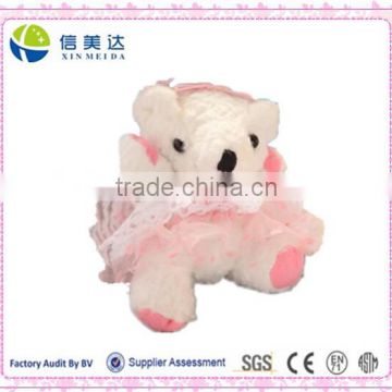White skirt teddy bear plush toy
