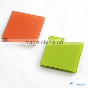 Factory supply tempered glass teacup coasters with silicon mats