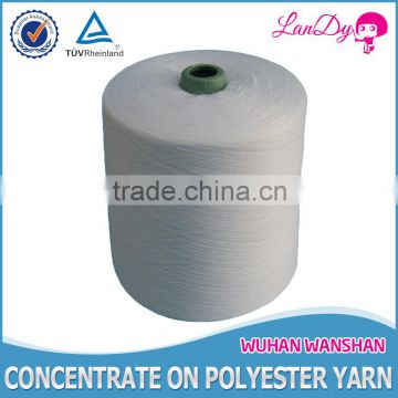 Cheapest 42/2 100% semi dull polyester sewing thread in plastic cone for knitting and weaving